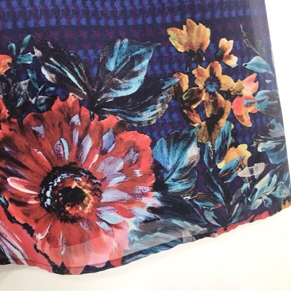 Cabi #3434 Artist Cami Blue Purple Floral Flowing Tank Blouse - Picture 11 of 16